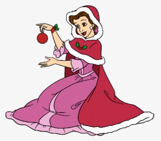 Disney Christmas Clip Art - Christmas Belle Beauty And The Beast, HD Png Download, Free Download