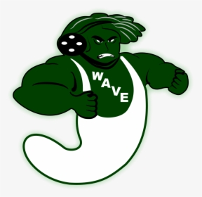 New Milford Green Wave Mascot , Png Download - New Milford Green Wave, Transparent Png, Free Download