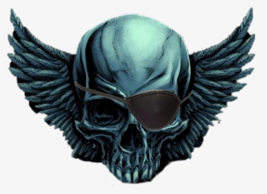 #skullhead #skullwings #skullpatch #patch #silver #chrome - Cool Png, Transparent Png, Free Download