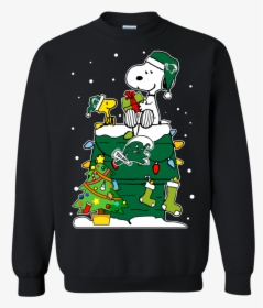 Tulane Green Wave Ugly Christmas Sweaters Snoopy Woodstock - Dallas Cowboys Christmas T Shirt, HD Png Download, Free Download