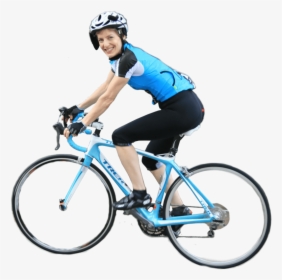 Woman On Bicycle Png Image - Bike Riding Png, Transparent Png, Free Download