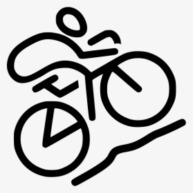 Cycling Mountain Biking - Line Art, HD Png Download, Free Download