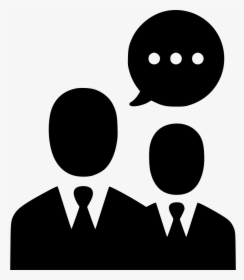 Talk Users Men Negotiations Talking Meeting - Two People Talking Icon Png, Transparent Png, Free Download