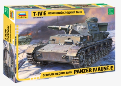 German Medium Tank Panzer Iv Ausf - Zvezda 3641, HD Png Download, Free Download