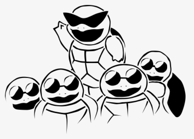 Squirtle Squad Coloring Page, HD Png Download, Free Download