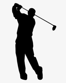 Golf Stroke Mechanics Golf Clubs Golf Balls Clip Art - Golfer Clipart Black And White, HD Png Download, Free Download