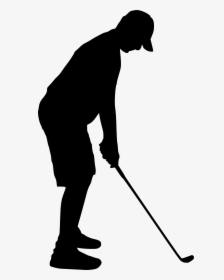 Man Playing Golf Silhouette, HD Png Download, Free Download