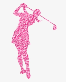 Female Golfer Posing Golf Swing - Female Golfer Clipart Png, Transparent Png, Free Download