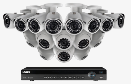 2k Ip Security Camera System With 16 Outdoor Cameras - Closed-circuit Television, HD Png Download, Free Download