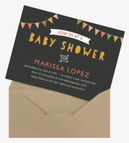 Fun Banner Baby Shower Invite - Construction Paper, HD Png Download, Free Download