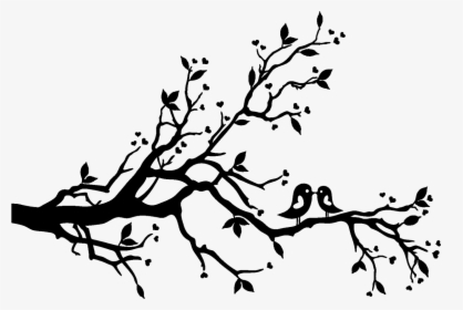Cherry Blossom Tree Black And White, HD Png Download, Free Download