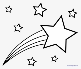 Clip Art Shooting Star Text Symbol - Shooting Star Clipart Black And White, HD Png Download, Free Download