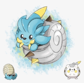 Omanyte X Togedemaru Fusion - Pokemon Togedemaru Fusion, HD Png Download, Free Download