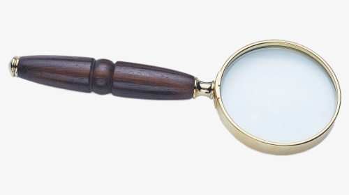 Magnifying Glass With Wooden Handle - Makeup Mirror, HD Png Download, Free Download