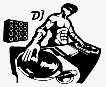 Sticker Silhouette Muscl Pinterest - Dj Sticker, HD Png Download, Free Download