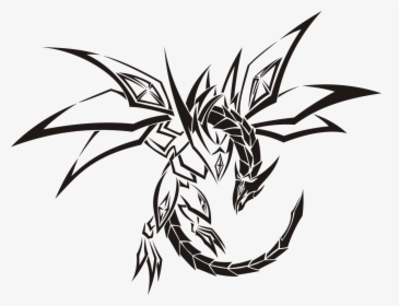 Dragon Black Symbol Free Picture - Tribal Dragon Black And White, HD Png Download, Free Download