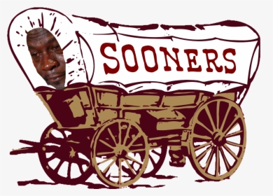 Transparent Sooner Schooner Clipart - Oklahoma Sooners Wagon Logo, HD Png Download, Free Download