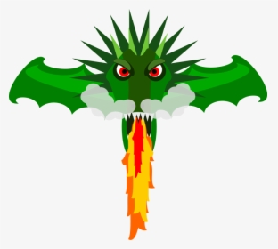 Free Vector Dragon Clip Art - Dragon Breathing Fire Cartoon, HD Png Download, Free Download