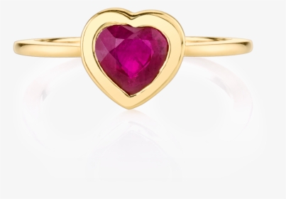 Ruby Pinky Heart Ring - Heart, HD Png Download, Free Download