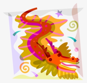Vector Illustration Of Chinese Mythological Dragon - Chinese Dragon For Kids, HD Png Download, Free Download