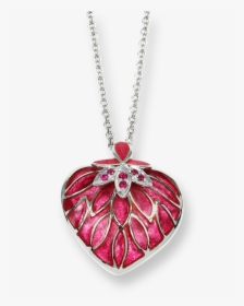 Nicole Barr Designs Sterling Silver Heart Necklace-red - Locket, HD Png Download, Free Download