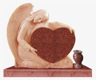 Angel On Headstone With Vase, HD Png Download, Free Download