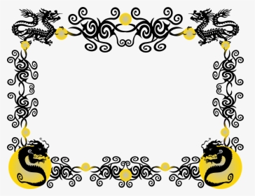 Transparent Chinese Dragons Clipart - Chinese Dragon Border Clip Art, HD Png Download, Free Download