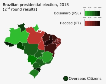 Brazil Election Map 2018, HD Png Download, Free Download