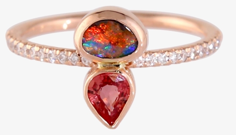 Opal & Ruby Ring"  Class= - Engagement Ring, HD Png Download, Free Download