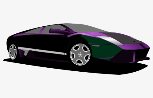 Car, Purple, Sports Car, Black, Alloy Wheels, Vehicle - Car Purple With Black, HD Png Download, Free Download