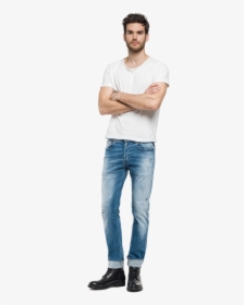 Download Person Standing Png - Man In Jeans Png, Transparent Png, Free Download