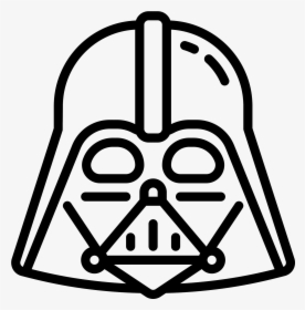 Transparent Darth Vader Black And White Clipart - Vector Darth Vader Icon, HD Png Download, Free Download