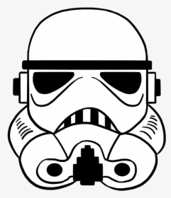 How To Draw Stormtrooper Helmet - Stormtrooper Drawing, HD Png Download, Free Download