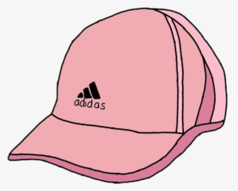 Adidas Logo Transparent Tumblr Pink Cartoon Adidas - Pink Adidas Hat Sticker, HD Png Download, Free Download