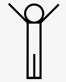 Person Standing With Arms Up - Icon A Person, HD Png Download, Free Download