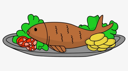 Transparent Cooking Clip Art - Cartoon Picture Of Fried Fish, HD Png Download, Free Download