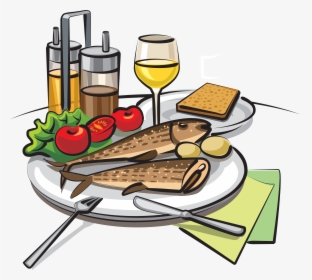 Fried Fish Fish And Chips Barbecue Drawing - Cooked Fish Illustration, HD Png Download, Free Download