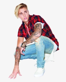 Justin Bieber Kneeling Png Image - Justin Bieber Sitting Png, Transparent Png, Free Download