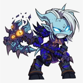 Wow Warrior Png - World Of Warcraft Chibi, Transparent Png, Free Download