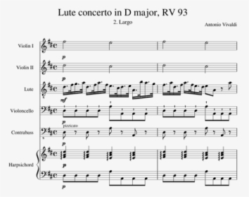 Vivaldi D Major Guitar Concerto Pdf, HD Png Download, Free Download