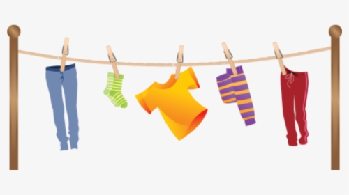 Clothes On A Clothesline Clipart, HD Png Download, Free Download