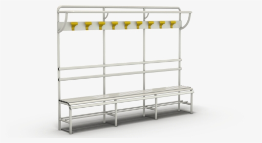 Metal Bench For Changing Room With Seat, Hanging Clothes - Spogliatoio Disegno, HD Png Download, Free Download