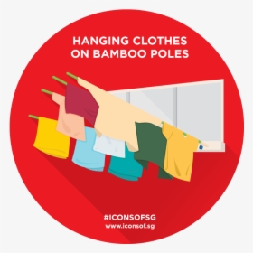 Clothes Bamboo Pole Cover Singapore, HD Png Download, Free Download