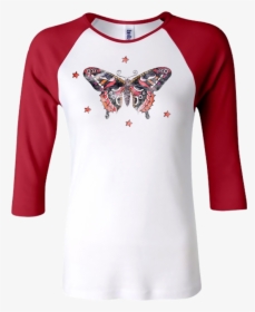 Butterfly Tattoo Women"s Baseball Shirt - Daddy's Little Monster T Shirt India, HD Png Download, Free Download