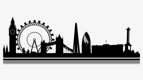 Wall Decal Skyline City Vinyl Group Sticker - London City Sticker Transparent, HD Png Download, Free Download