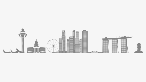 Collection Of Free Skyscraper Drawing Landmark Download - Singapore Skyline Vector Png, Transparent Png, Free Download