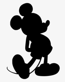 Silhouette Mickey Mouse Outline , Transparent Cartoons - Silhouette Mickey Mouse Vector, HD Png Download, Free Download