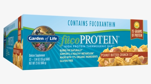 Fücoprotein® High Protein Bars Peanut Butter Crunch - Garden Of Life, HD Png Download, Free Download