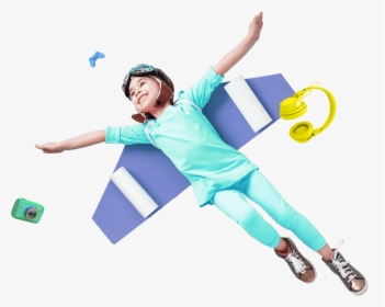 Child Flying In The Air Logo - Child Creative Ad, HD Png Download, Free Download