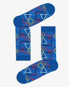 Shapes In Blue - Happy Socks, HD Png Download, Free Download